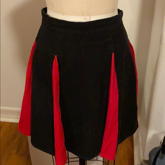 Dresses & Skirts - Black and Red Corduroy Cheerleader-style skirt